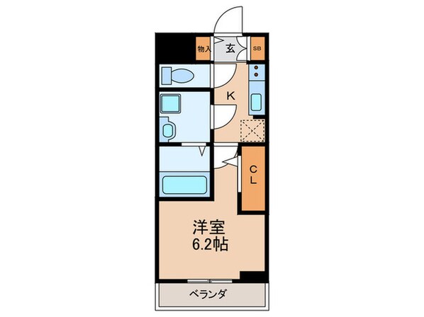 ｴｽﾘｰﾄﾞ大阪京橋ﾌﾛﾚｿﾞﾝ(304)の物件間取画像